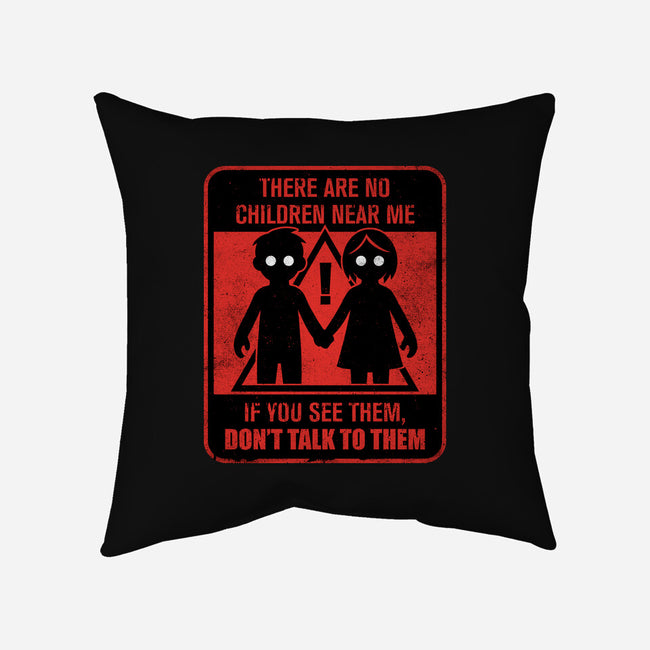 Horror Signs Shadow Children-None-Removable Cover w Insert-Throw Pillow-Studio Mootant