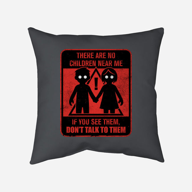 Horror Signs Shadow Children-None-Removable Cover w Insert-Throw Pillow-Studio Mootant