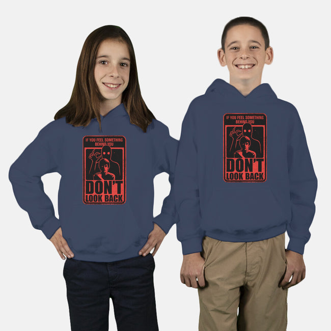 Horror Signs Creature Following-Youth-Pullover-Sweatshirt-Studio Mootant