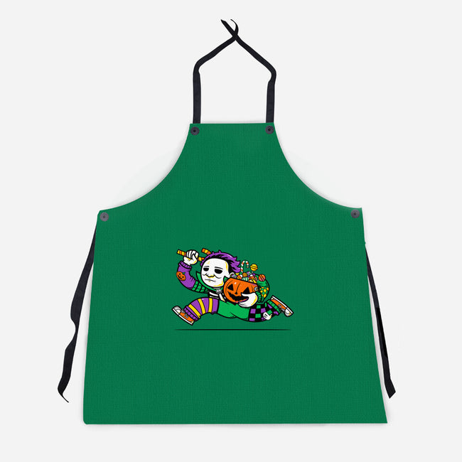 Halloween Candy Run-Unisex-Kitchen-Apron-krisren28
