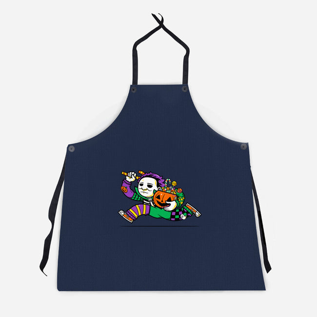 Halloween Candy Run-Unisex-Kitchen-Apron-krisren28