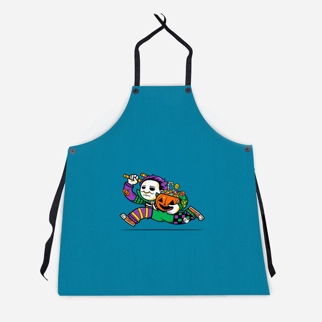 Halloween Candy Run-Unisex-Kitchen-Apron-krisren28