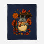 Autumn Bus Stop-None-Fleece-Blanket-JamesQJO