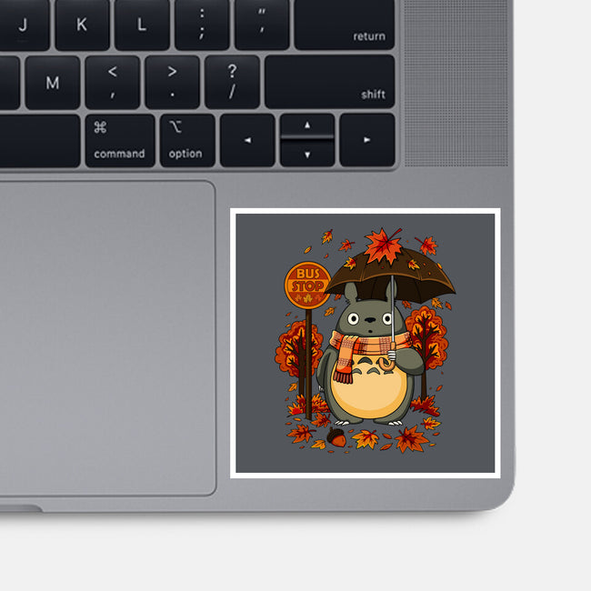 Autumn Bus Stop-None-Glossy-Sticker-JamesQJO