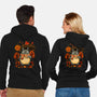 Autumn Bus Stop-Unisex-Zip-Up-Sweatshirt-JamesQJO