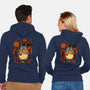 Autumn Bus Stop-Unisex-Zip-Up-Sweatshirt-JamesQJO
