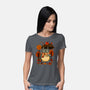 Autumn Bus Stop-Womens-Basic-Tee-JamesQJO
