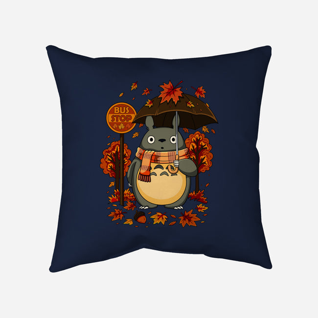Autumn Bus Stop-None-Removable Cover w Insert-Throw Pillow-JamesQJO