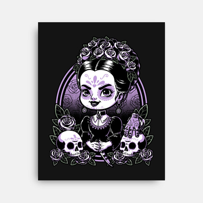 Gothic Muerte Girl-None-Stretched-Canvas-Studio Mootant