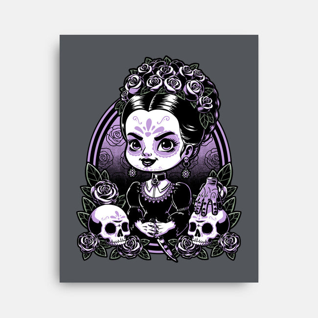 Gothic Muerte Girl-None-Stretched-Canvas-Studio Mootant