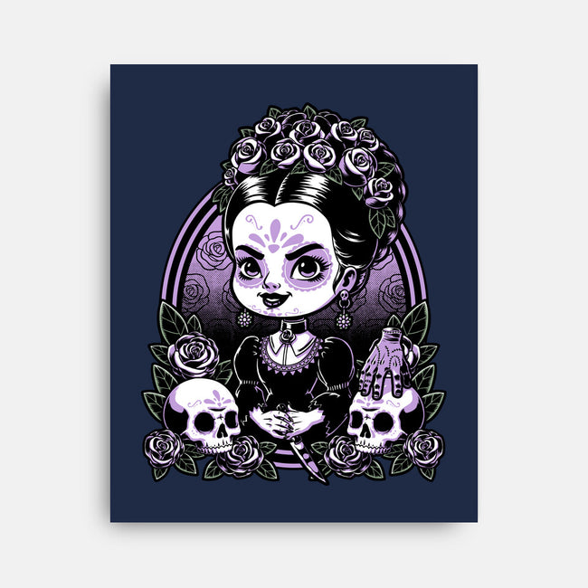 Gothic Muerte Girl-None-Stretched-Canvas-Studio Mootant