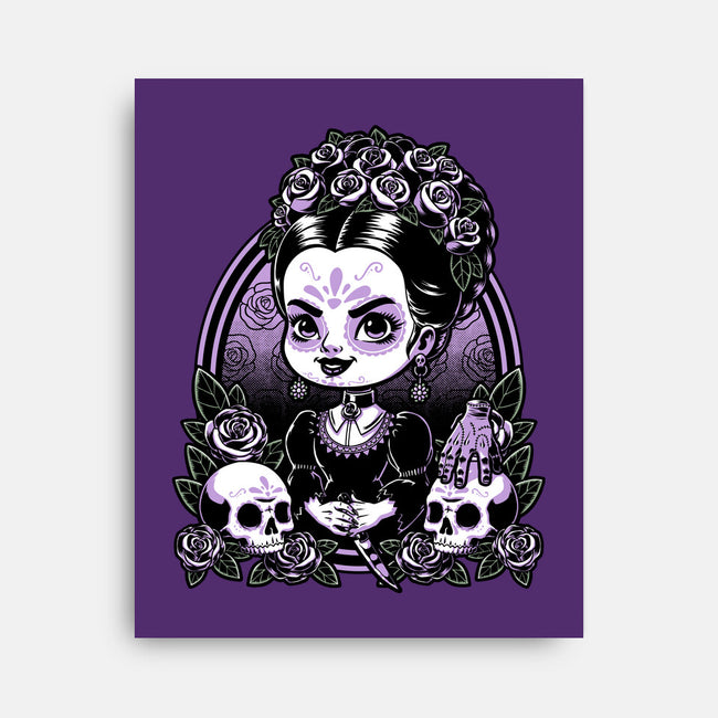Gothic Muerte Girl-None-Stretched-Canvas-Studio Mootant