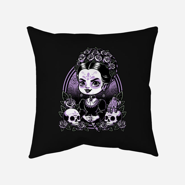 Gothic Muerte Girl-None-Removable Cover w Insert-Throw Pillow-Studio Mootant