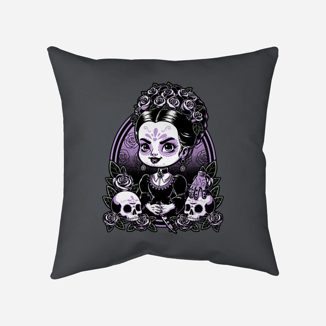 Gothic Muerte Girl-None-Removable Cover w Insert-Throw Pillow-Studio Mootant