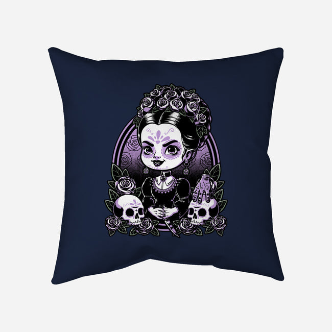 Gothic Muerte Girl-None-Removable Cover w Insert-Throw Pillow-Studio Mootant