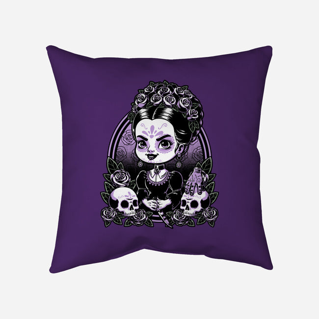 Gothic Muerte Girl-None-Removable Cover w Insert-Throw Pillow-Studio Mootant