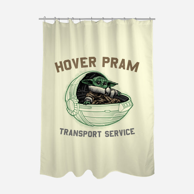 Hover Pram Transport Service-None-Polyester-Shower Curtain-glitchygorilla