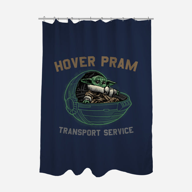 Hover Pram Transport Service-None-Polyester-Shower Curtain-glitchygorilla