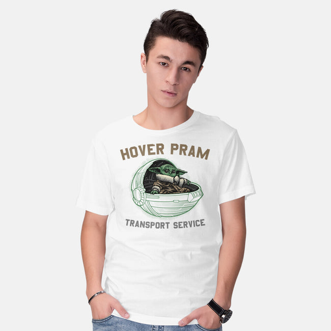 Hover Pram Transport Service-Mens-Basic-Tee-glitchygorilla