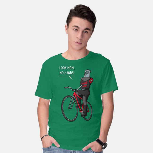 Look Mom No Hands-Mens-Basic-Tee-jasesa