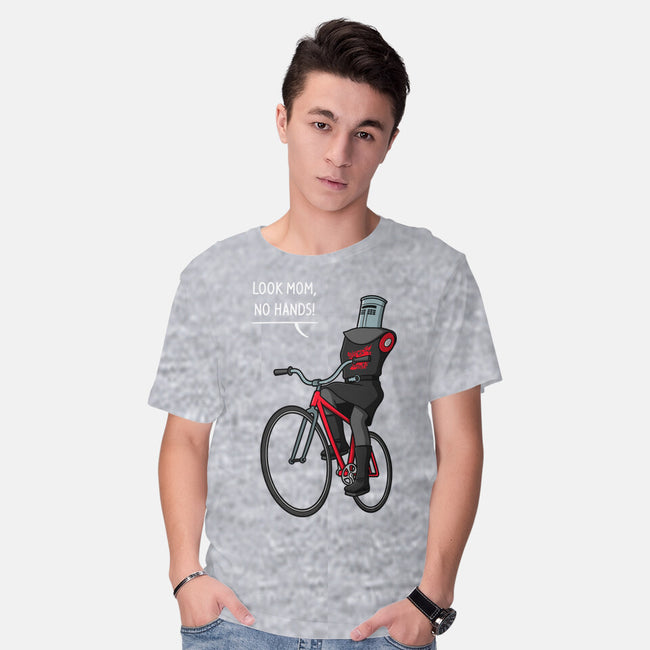 Look Mom No Hands-Mens-Basic-Tee-jasesa