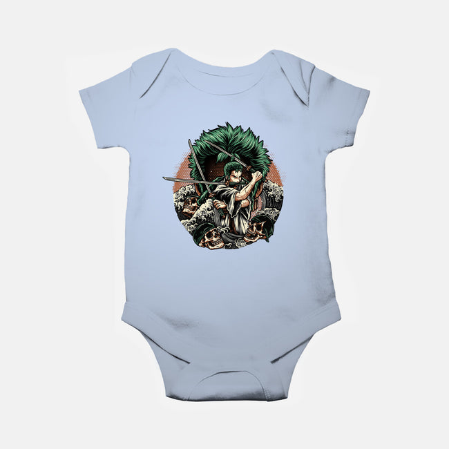 Three Sword Hunter-Baby-Basic-Onesie-glitchygorilla