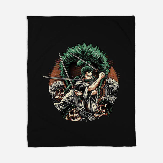 Three Sword Hunter-None-Fleece-Blanket-glitchygorilla