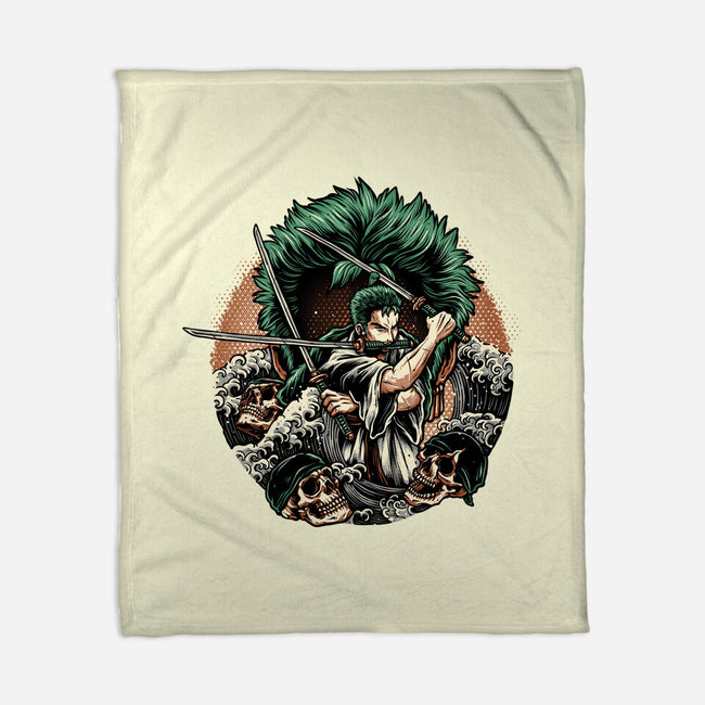 Three Sword Hunter-None-Fleece-Blanket-glitchygorilla