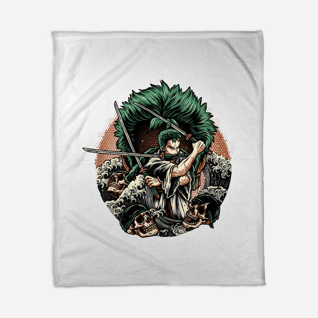 Three Sword Hunter-None-Fleece-Blanket-glitchygorilla