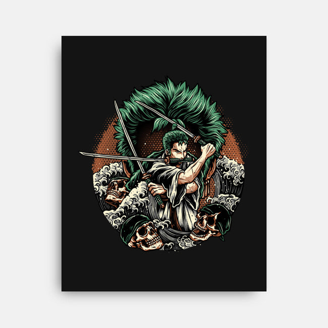 Three Sword Hunter-None-Stretched-Canvas-glitchygorilla