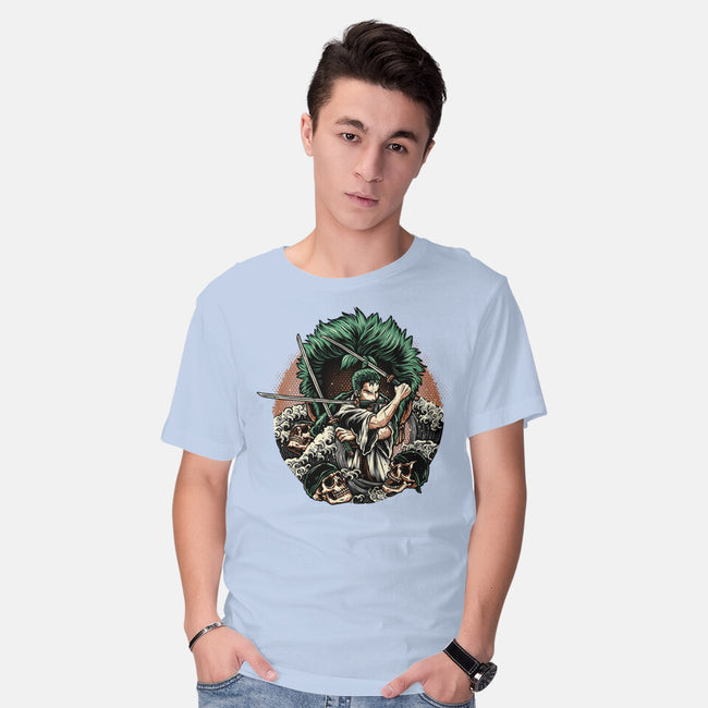 Three Sword Hunter-Mens-Basic-Tee-glitchygorilla
