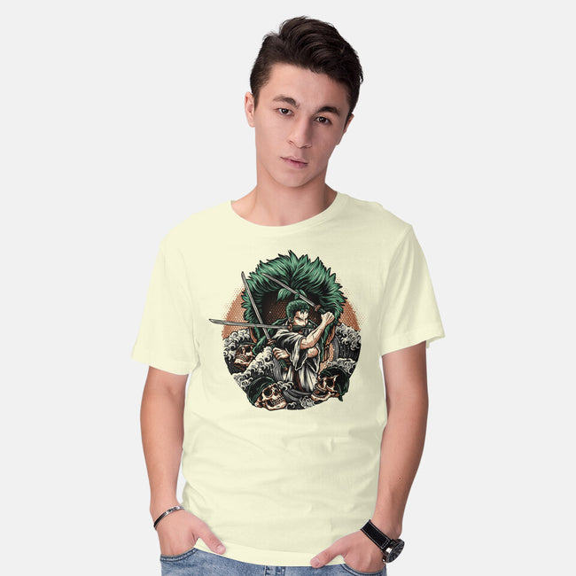 Three Sword Hunter-Mens-Basic-Tee-glitchygorilla