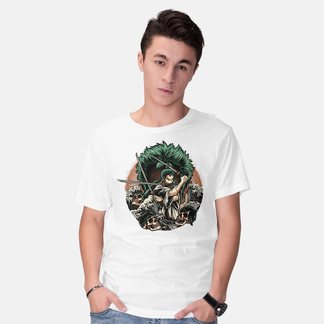 Three Sword Hunter-Mens-Basic-Tee-glitchygorilla