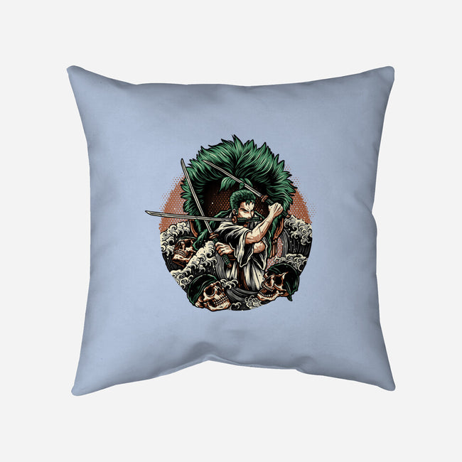 Three Sword Hunter-None-Removable Cover w Insert-Throw Pillow-glitchygorilla