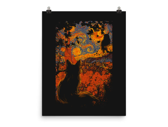 Autumn In Starry Night