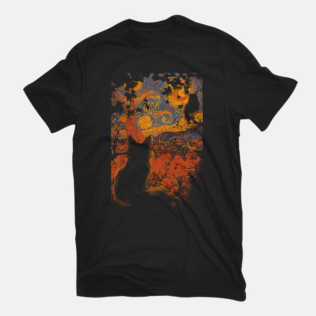 Autumn In Starry Night-Mens-Basic-Tee-fanfabio