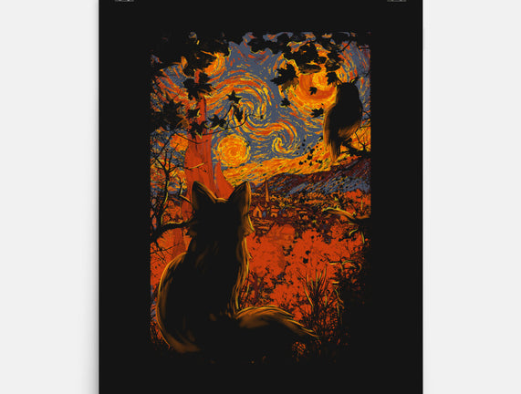 Autumn In Starry Night