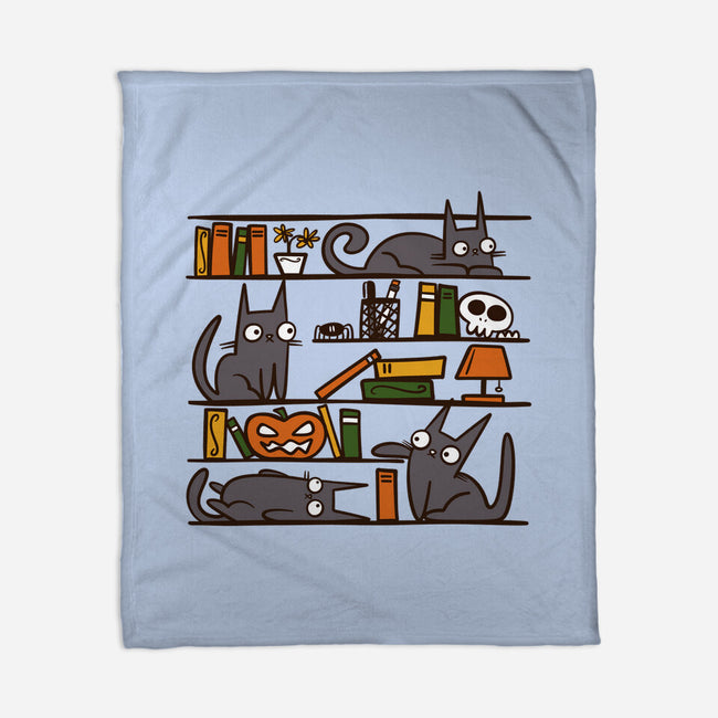 Halloween Library-None-Fleece-Blanket-damglynn