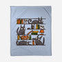 Halloween Library-None-Fleece-Blanket-damglynn