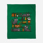 Halloween Library-None-Fleece-Blanket-damglynn