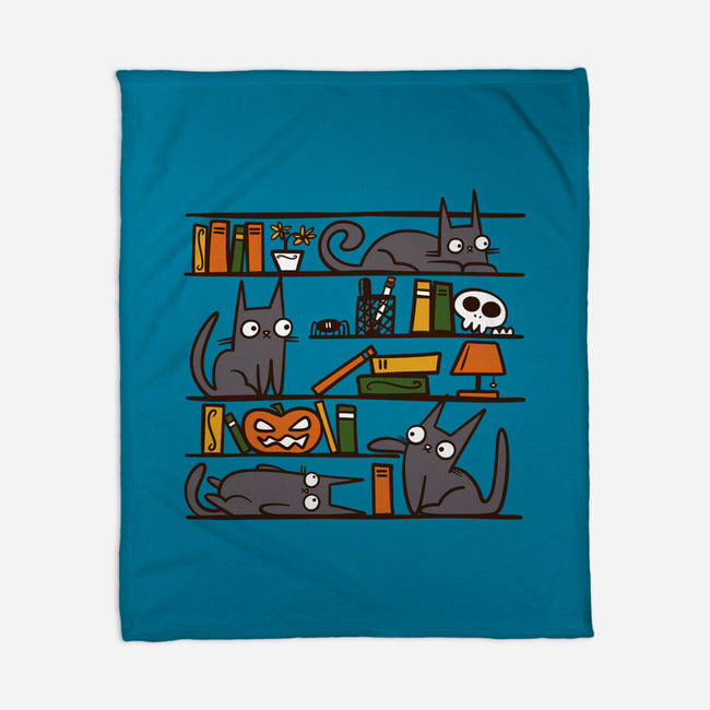 Halloween Library-None-Fleece-Blanket-damglynn