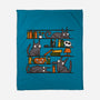 Halloween Library-None-Fleece-Blanket-damglynn