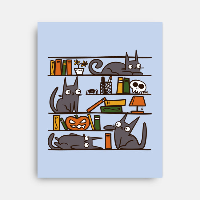 Halloween Library-None-Stretched-Canvas-damglynn
