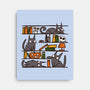 Halloween Library-None-Stretched-Canvas-damglynn
