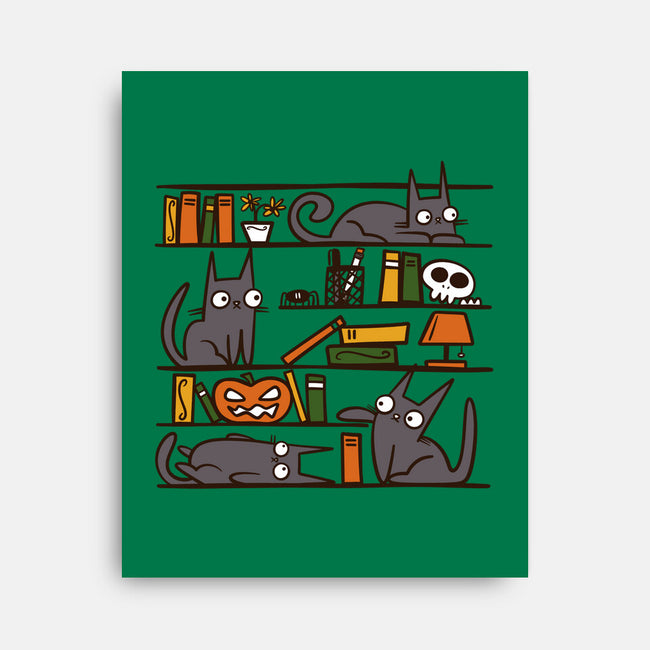 Halloween Library-None-Stretched-Canvas-damglynn