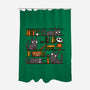 Halloween Library-None-Polyester-Shower Curtain-damglynn