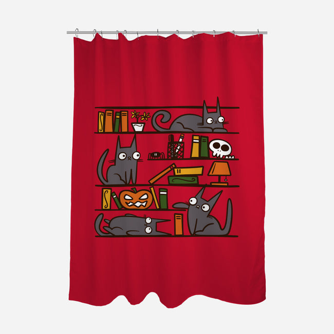 Halloween Library-None-Polyester-Shower Curtain-damglynn