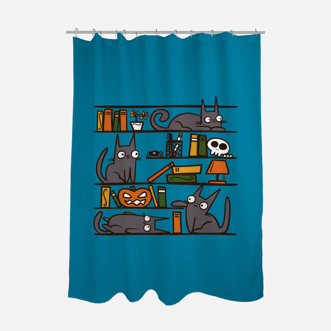 Halloween Library-None-Polyester-Shower Curtain-damglynn