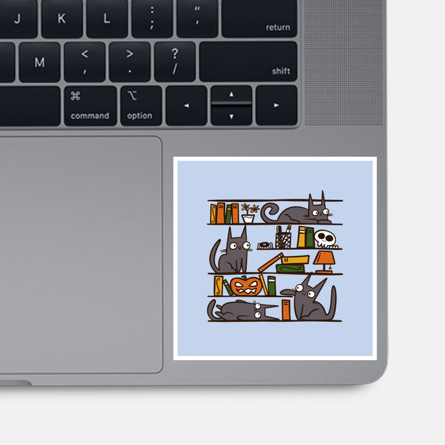 Halloween Library-None-Glossy-Sticker-damglynn
