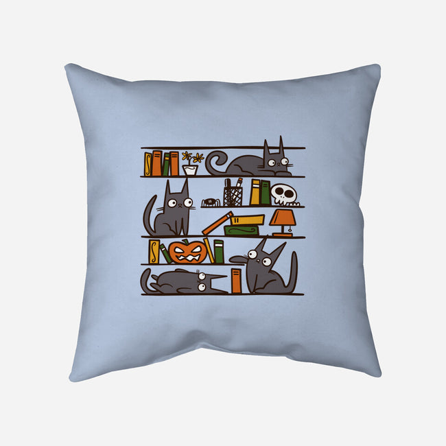 Halloween Library-None-Removable Cover w Insert-Throw Pillow-damglynn